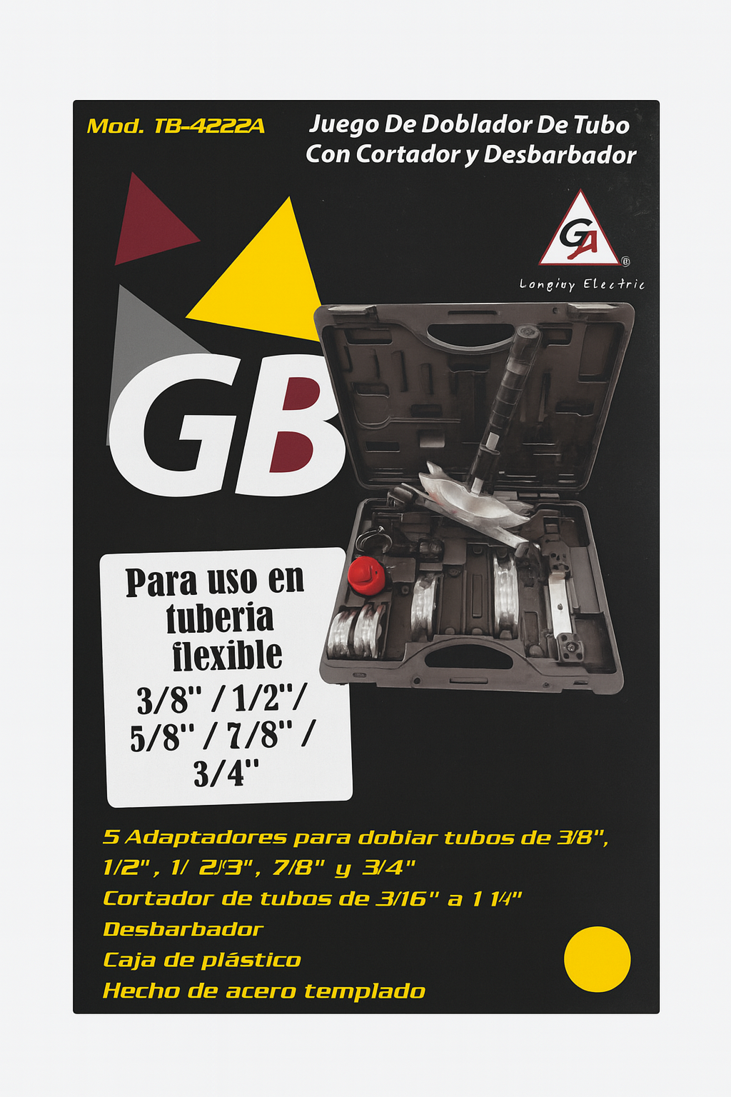 JUEGO KIT DOBLADOR DE TUBO GB TB-422A
