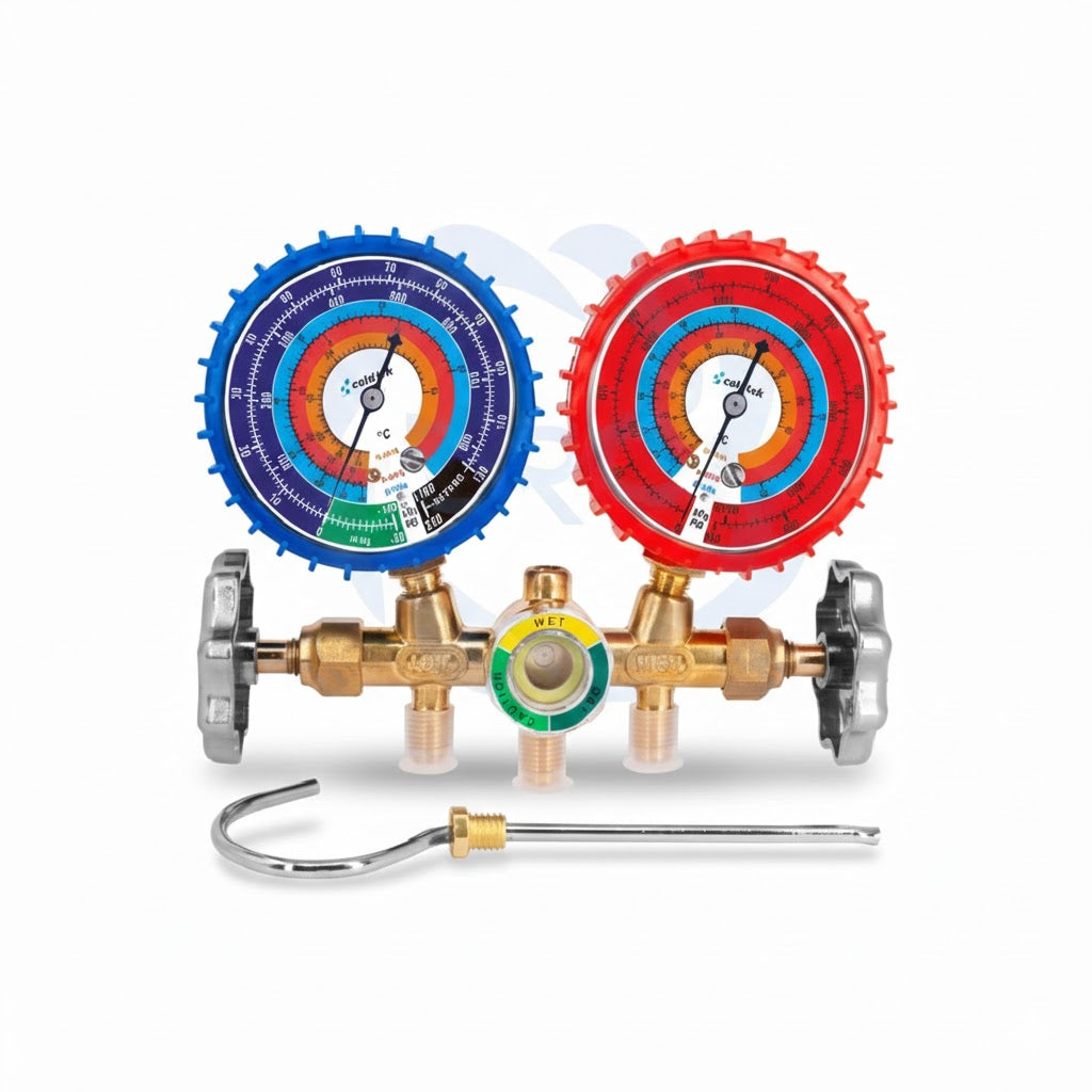 MANOMETRO CON MIRILLA P/ GASES R134A R40