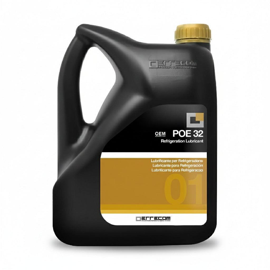 Galón de aceite polioléster POE 32 de ERO Internacional para compresores de refrigeración comercial e industrial.