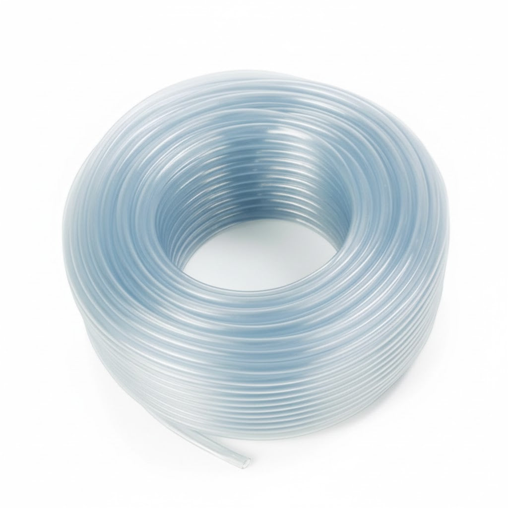 Rollo de 50 metros de manguera de vinilo transparente de 1/4 de pulgada para drenaje de aire acondicionado marca NOR.