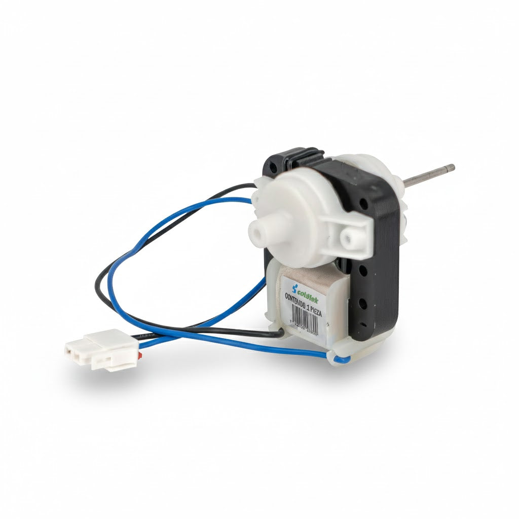 Motor eléctrico tipo esqueleto de 120V marca ERO Internacional para aplicaciones de ventilación y evaporadores.