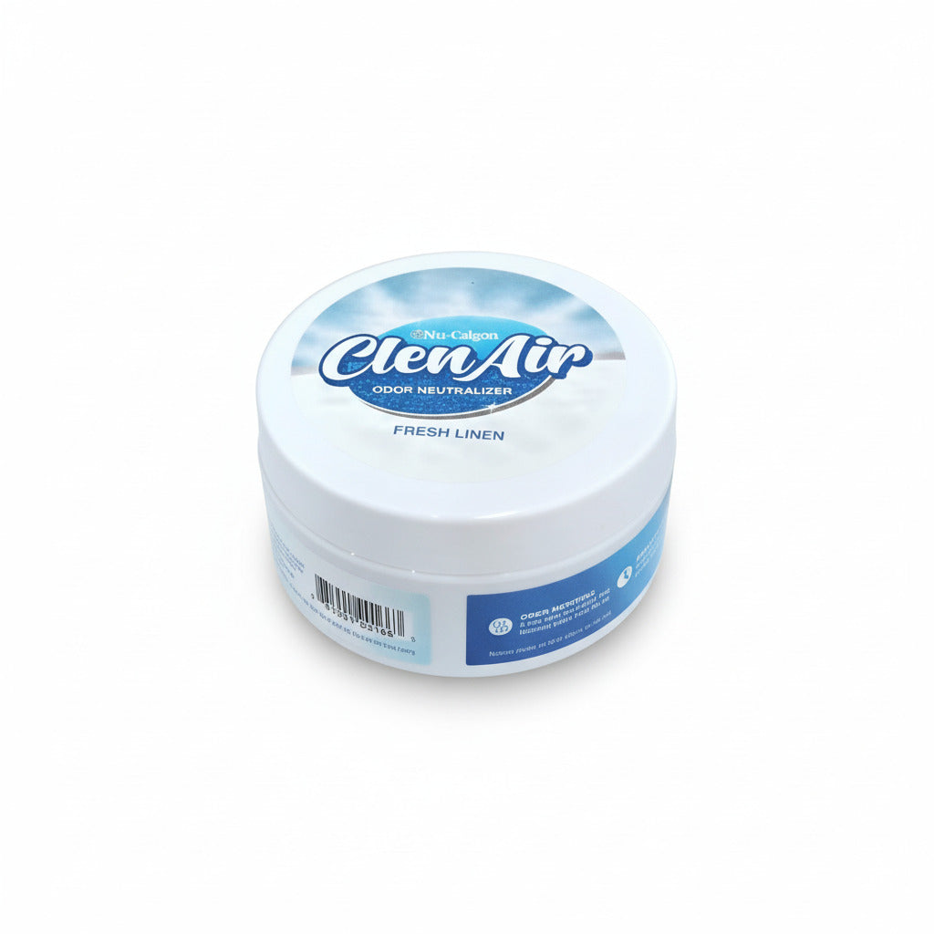 Neutralizador de olores en gel ClenAir Nu-Calgon modelo 61000 de media libra para sistemas de aire acondicionado.