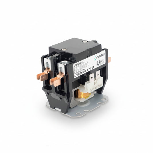 CONTACTOR, 2 POLOS, 40A, BOBINA 220V AC.