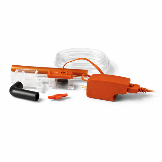 Bomba de condensado profesional Aspen Mini Orange modelo FP1057 de color naranja para aire acondicionado.
