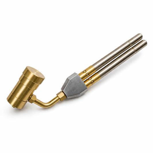 Boquilla doble turbo HT-805 para soldadura de tubería de cobre en sistemas HVAC.