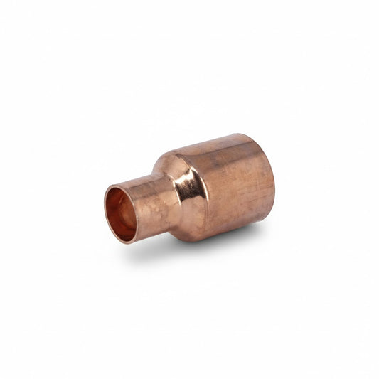 Reducción de cobre tipo Bushing medida 1 5/8 a 7/8 pulgadas para soldar marca CUMASTER para sistemas HVACR industriales.