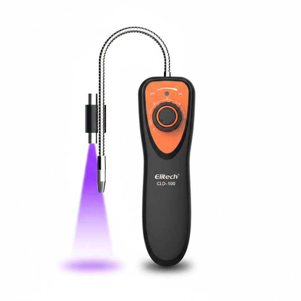Detector de fugas de refrigerante halógeno Elitech CLD100 con sonda flexible