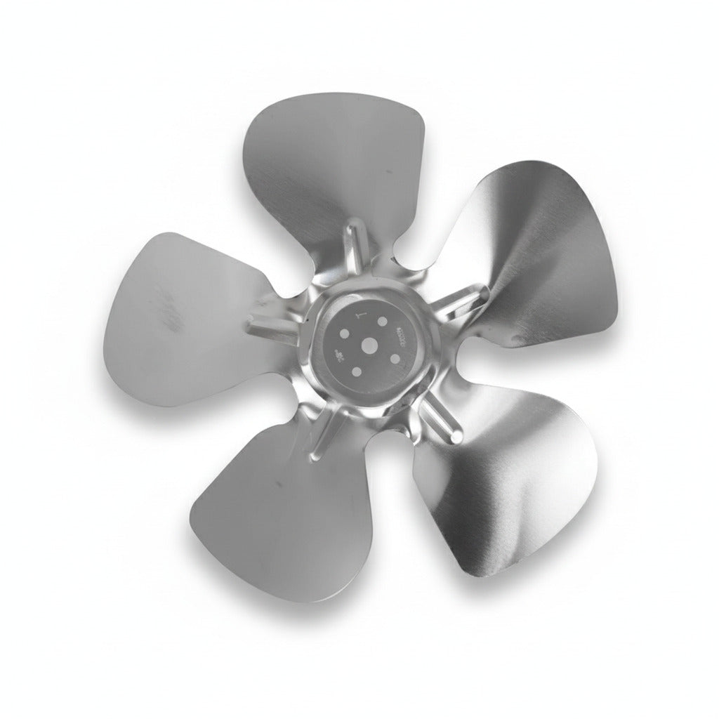 Aspa industrial de aluminio de 9 pulgadas con 5 hojas para motores de condensador ERO Internacional.