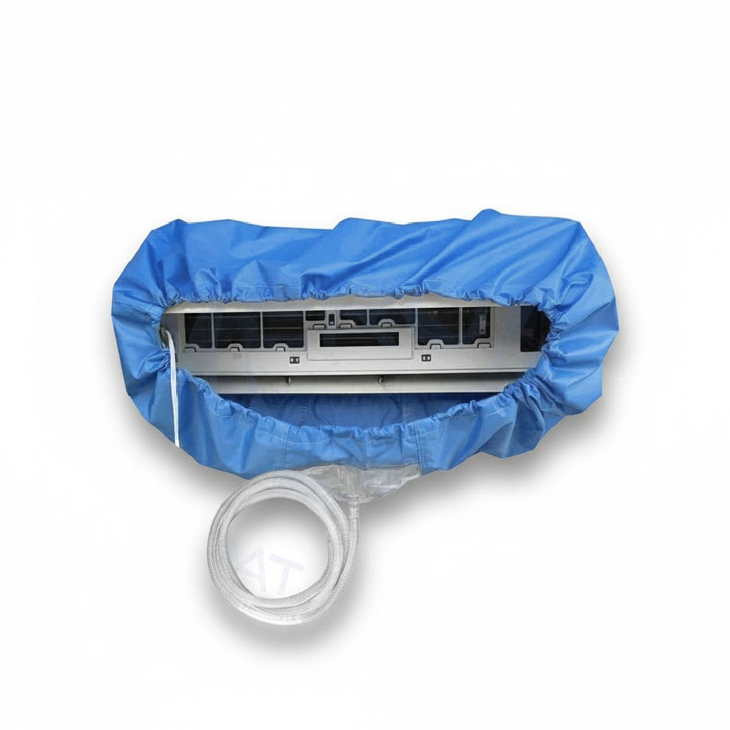 Funda o cubierta protectora para unidad interior de minisplit de 1 tonelada con longitud de 85 cm marca ERO Internacional.