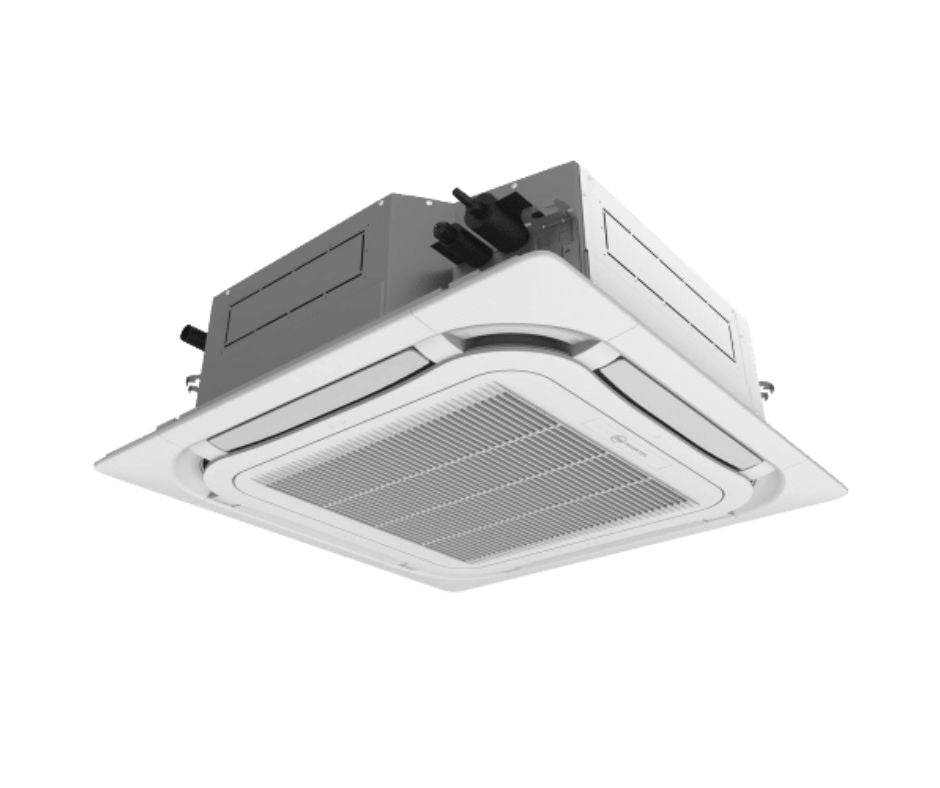 Unidad evaporadora tipo Cassette Rheem modelo RGIECC60H2 de 5 Toneladas con tecnología Inverter Heat Pump.