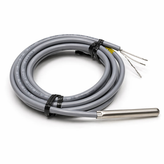 Sensor de temperatura Johnson Controls A99BB200C tipo PTC con cable de 2 metros para sistemas HVAC y refrigeración.