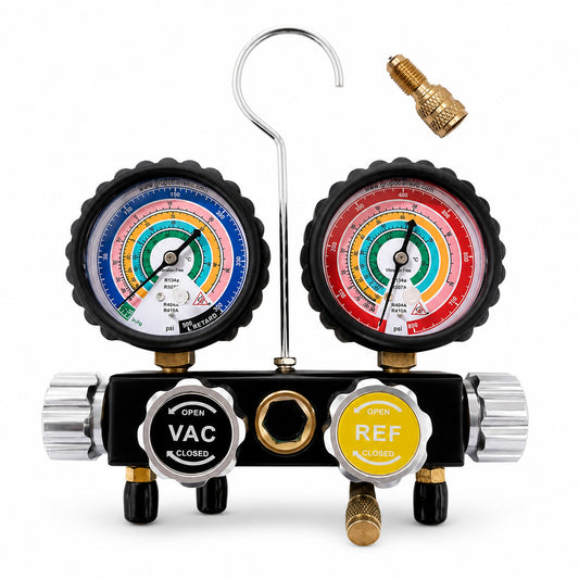 Manifold HAL4 36P de 4 vias con mirilla para refrigeracion HVAC