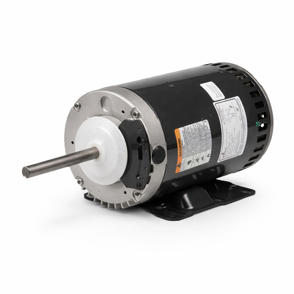 Motor eléctrico trifásico US Motors modelo 1821H de 1.5 HP con base rígida para manejadoras de aire y condensadoras.