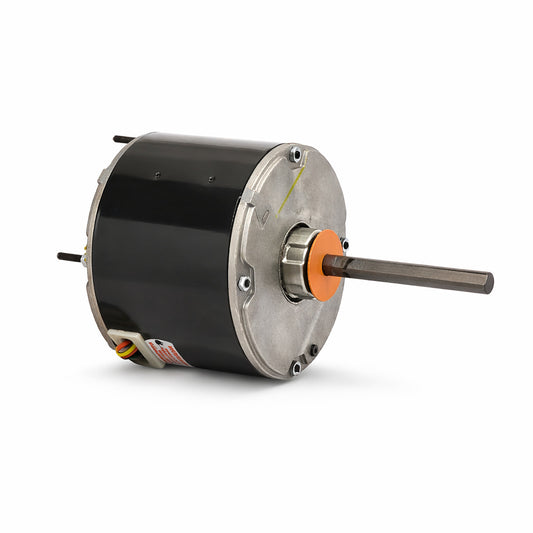 Motor eléctrico monofásico US Motors modelo 1414 de 1 HP para abanico de condensadora con voltaje dual 230/460V.