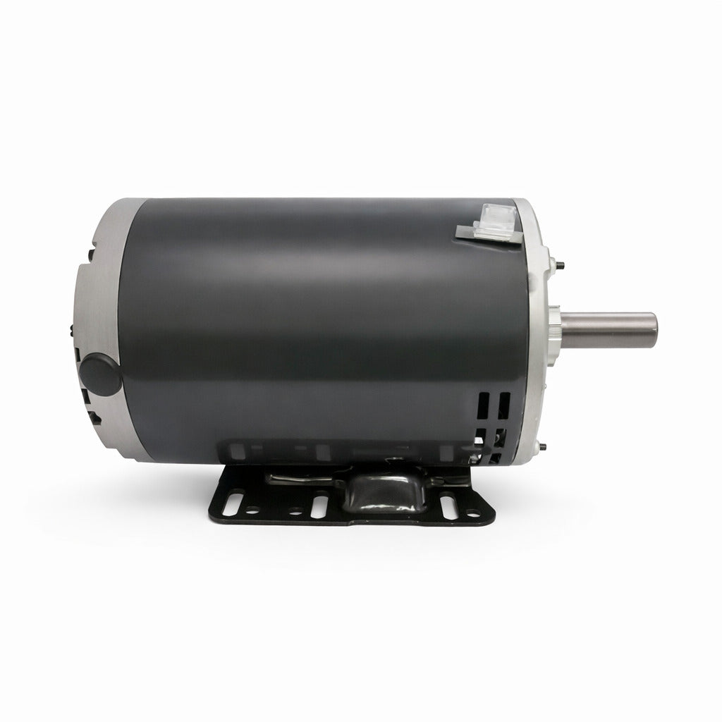 Motor eléctrico trifásico US Motors modelo 7915VP de 3 HP con base rígida y flecha de 7/8 de pulgada para uso industrial.