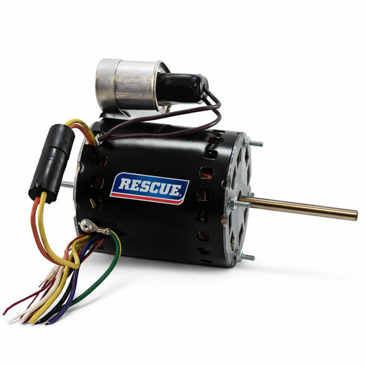 Motor eléctrico multiajuste US Motors modelo 9721 Rescue para reemplazo en unidades evaporadoras de 1/12 a 1/20 HP.