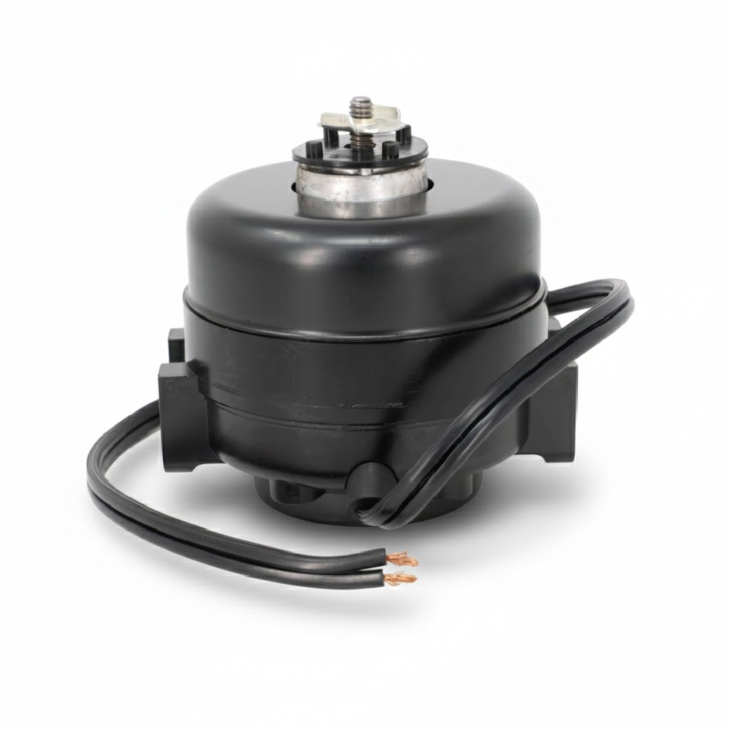 Motor eléctrico de 9 Watts y 115V con rotación CCW a 1550 RPM marca ERO Internacional para ventilación industrial.