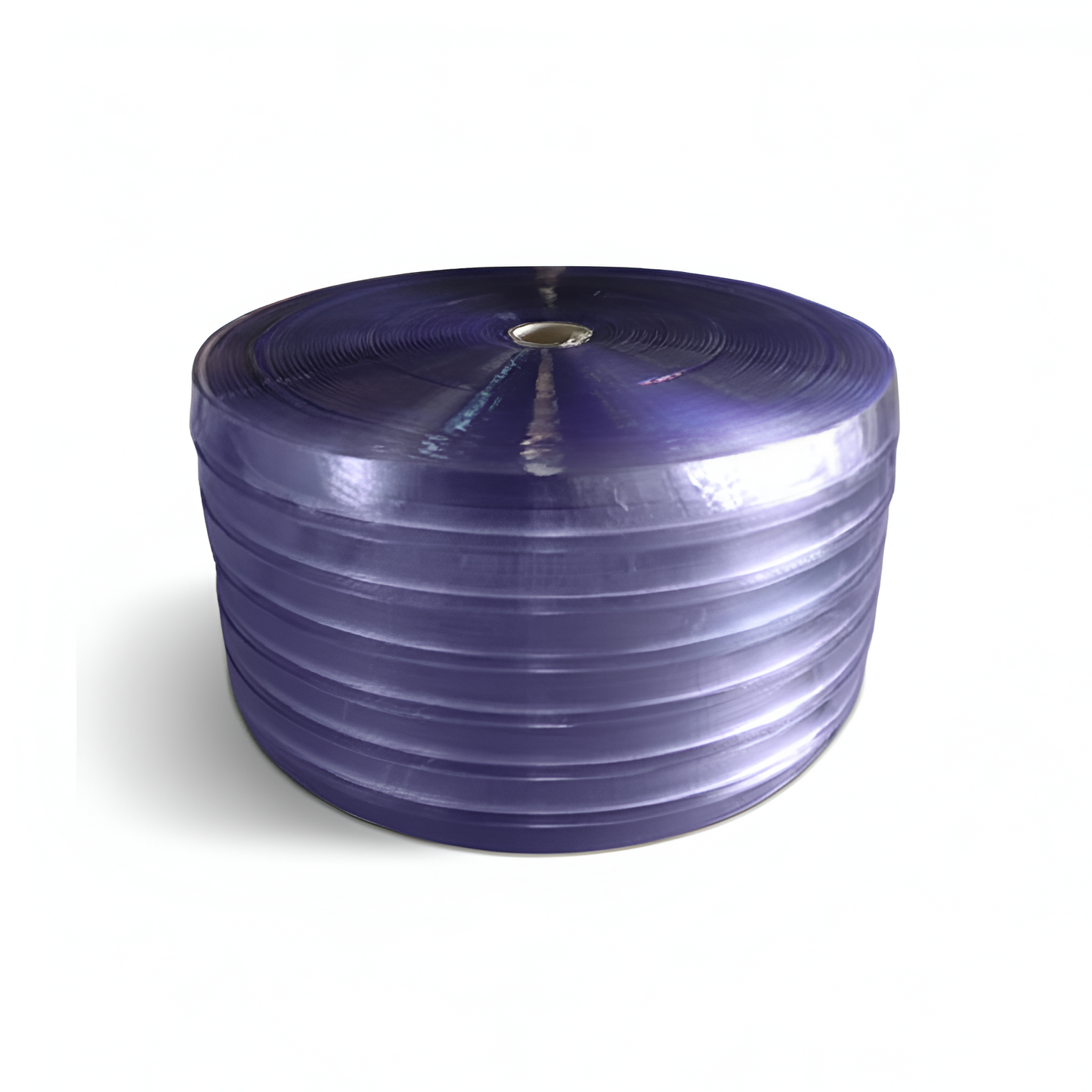 Rollo de PVC para cortina hawaiana con refuerzo de 2 costillas de 50 metros marca ERO para aislamiento térmico industrial.