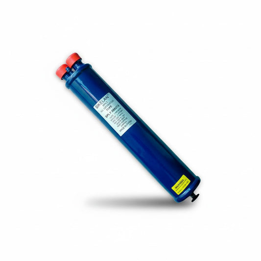 Separador de aceite helicoidal cerrado con conexión de 1 5/8 de pulgada marca ERO modelo ERO-SPLY559213 para alta refrigeración.