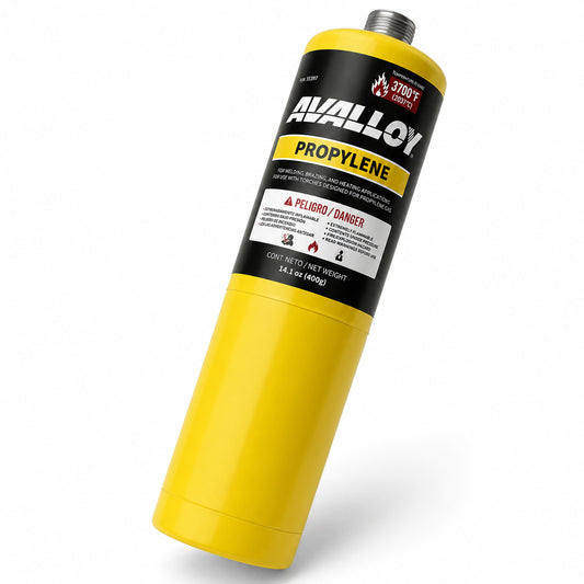 Tanque de gas propileno AVALLOY WA-1000Y color amarillo para soldadura y HVAC
