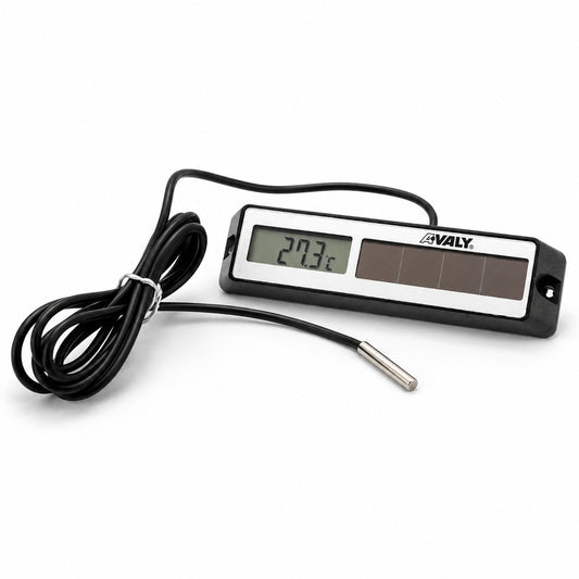 Termómetro Digital Solar Avaly DST1001S para vitrinas y refrigeración con sensor de acero inoxidable