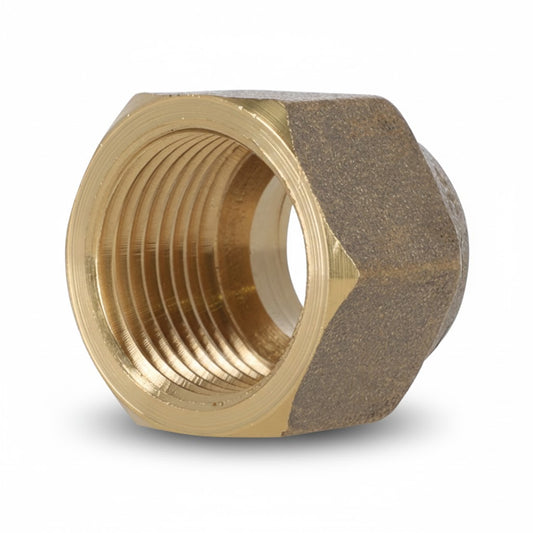 Tuerca flare de latón de 3/4 de pulgada para conexiones mecánicas de alta presión en refrigeración marca ERO.