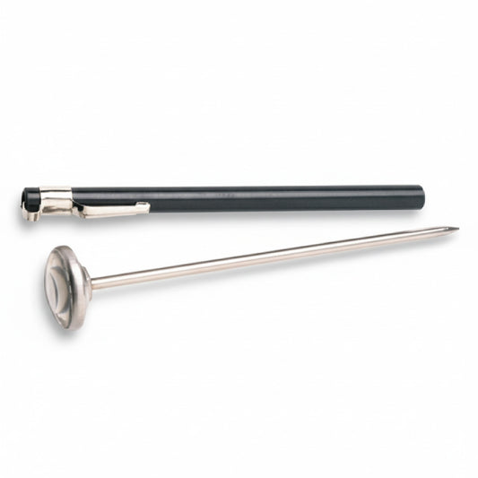 Termómetro de bolsillo analógico UEi T220/3 con esfera de 1 pulgada y funda protectora con clip.