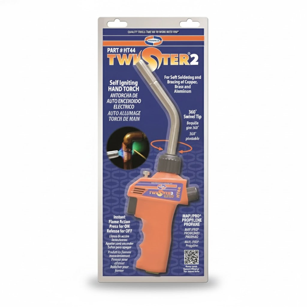 Antorcha de mano profesional Uniweld UNI-HT44 con gatillo de autoencendido para soldadura de tubería.