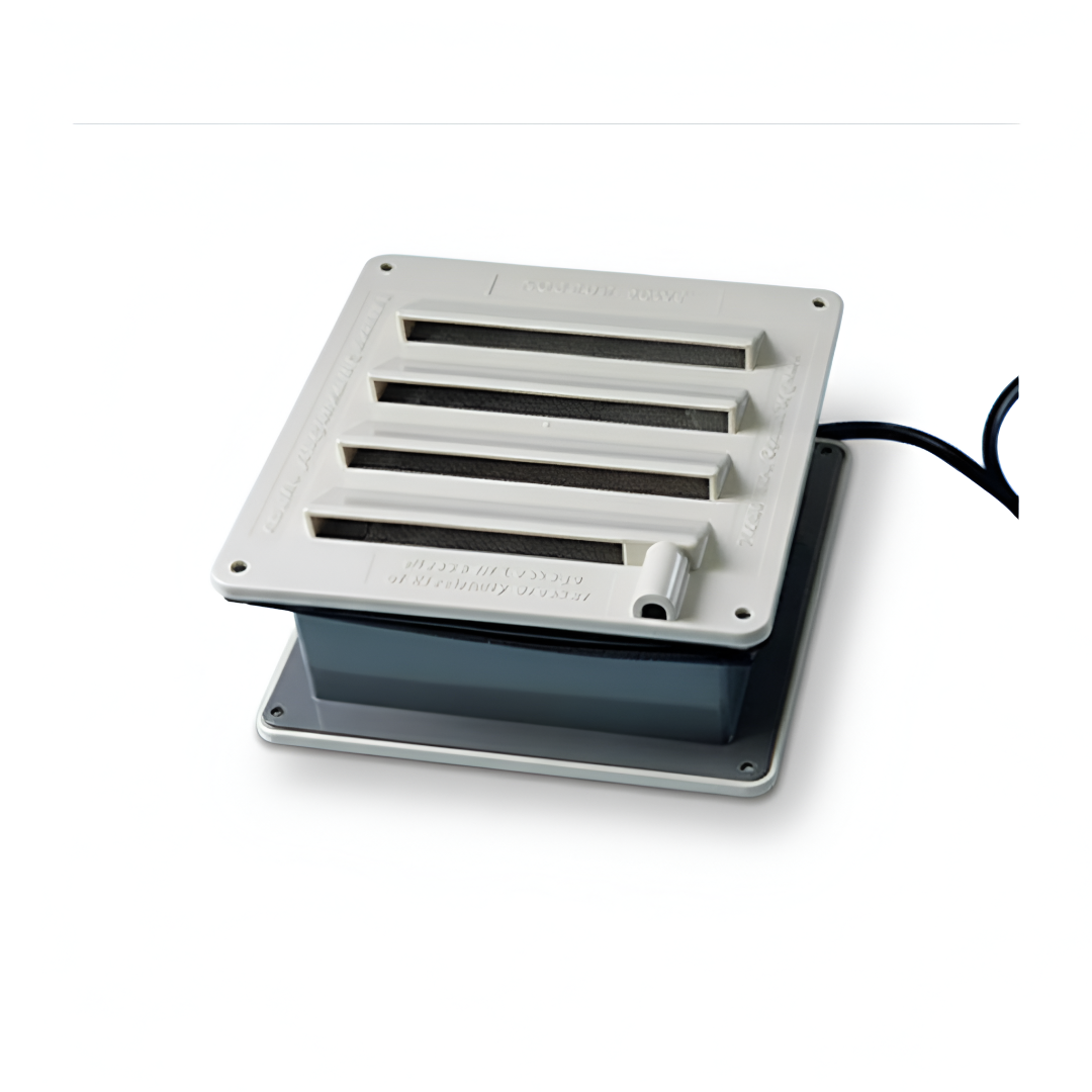 Válvula igualadora de presión de diseño cuadrado con calefacción a 220V para seguridad estructural en cámaras frigoríficas marca ERO.