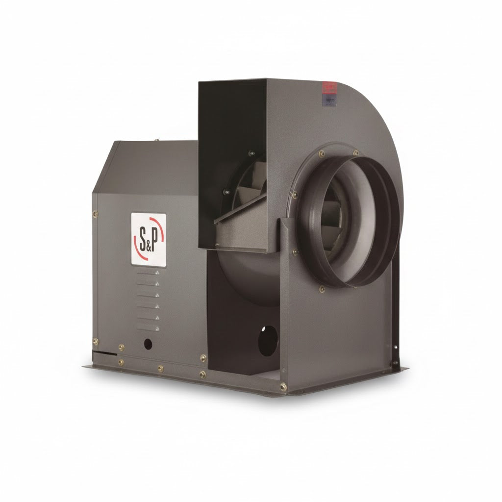 Ventilador centrífugo industrial Soler & Palau modelo CMI-500 sin motor para proyectos de ventilación pesada en Baja California.